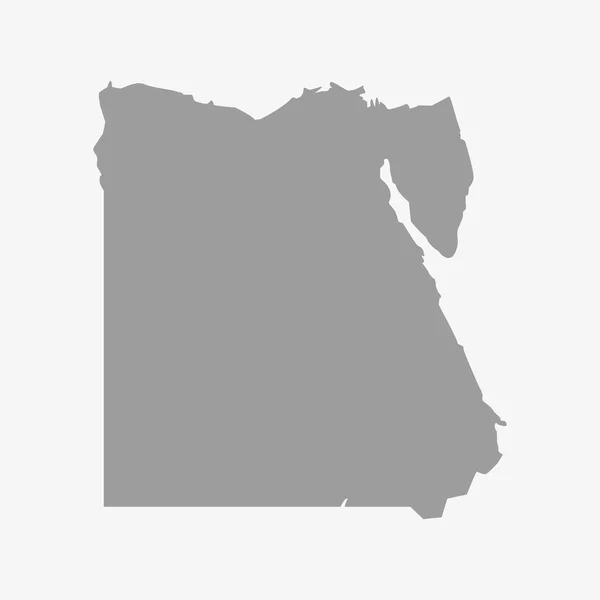Mapa de Egipto en gris sobre fondo blanco — Vector de stock