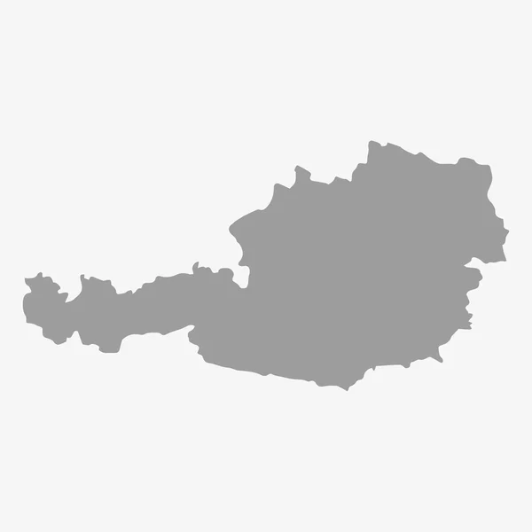 Map of Austria in gray on a white background — Stock Vector