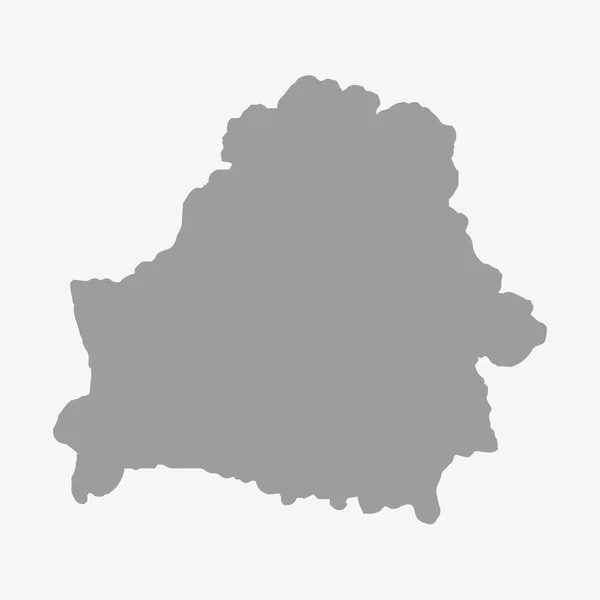 Karta över Vitryssland i grå på vit bakgrund — Stock vektor