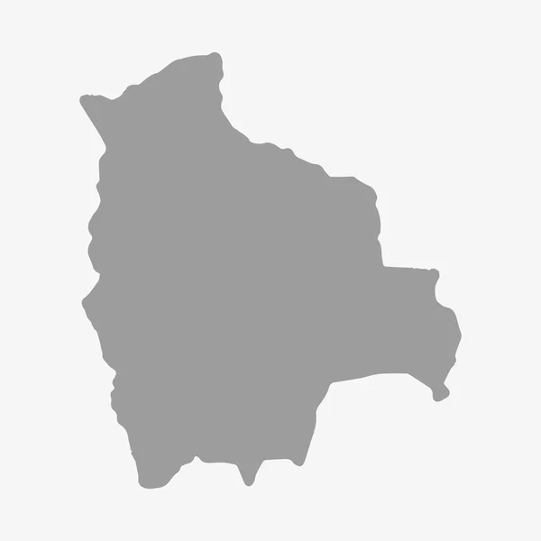 Mapa de Bolivia en gris sobre fondo blanco — Archivo Imágenes Vectoriales