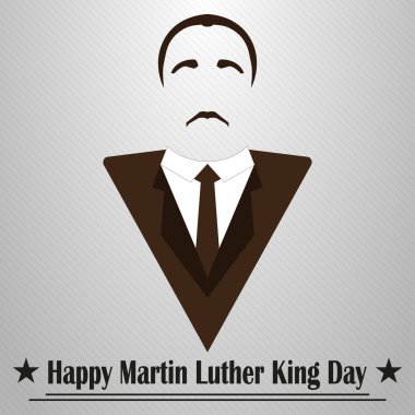 Martin Luther King günü. Saç, bıyık ve takım elbise