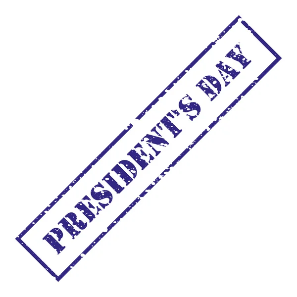 Dia do Presidente. Carimbo azul com grunge — Vetor de Stock