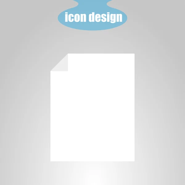 Icono hoja de papel — Vector de stock