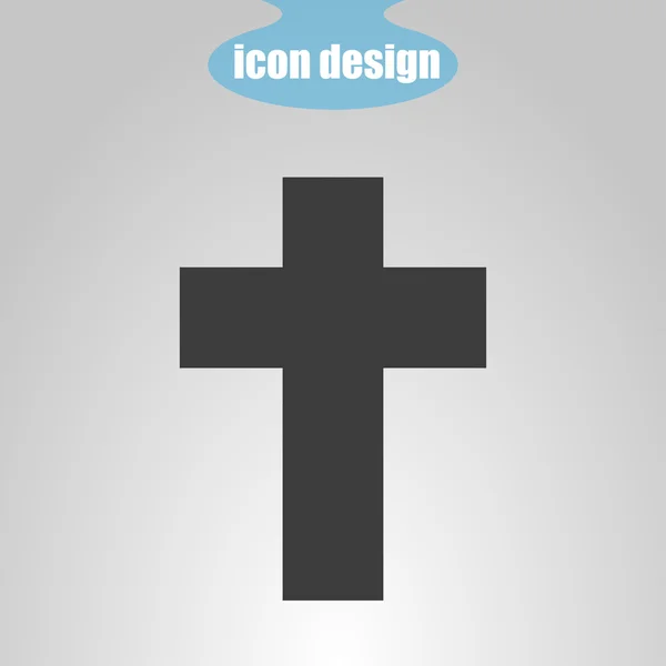 Icon Cross. Символ христианства — стоковый вектор
