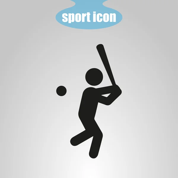 棒球运动员的图标 — 图库矢量图片