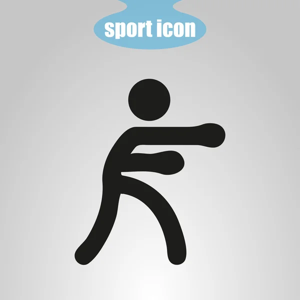 Icon of boxer — Stock Vector