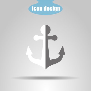 Çapa simgesi gri renkte