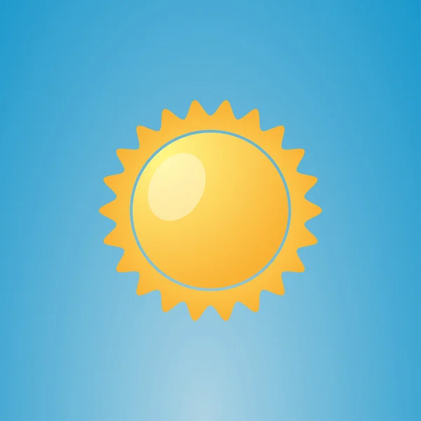 Illustration of weather conditions. Sunny and clear — Stock Vector