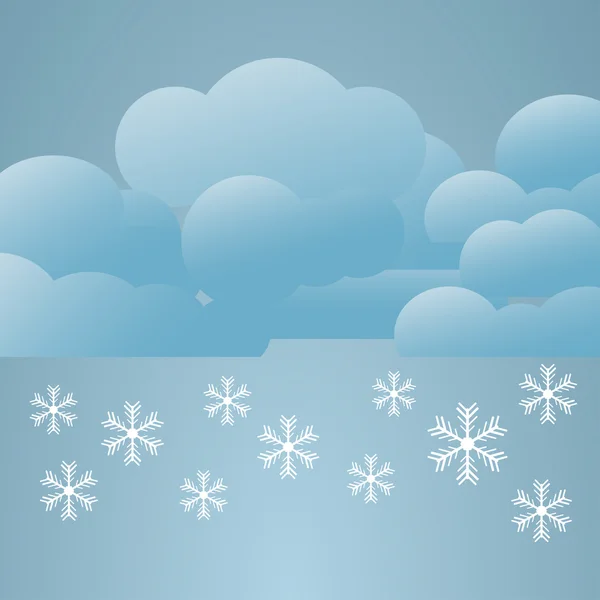 Ilustración de las condiciones meteorológicas. Nieve pesada — Vector de stock