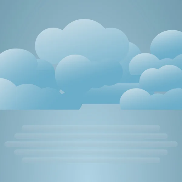 Illustration der Wetterbedingungen. Nebel — Stockvektor