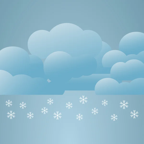 Illustration der Wetterbedingungen. kleiner Schnee — Stockvektor