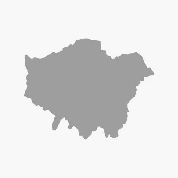 Londres Mapa em cinza sobre um fundo branco —  Vetores de Stock