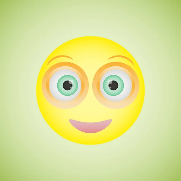 Smiley met een gelukkig emotie — Stockvector