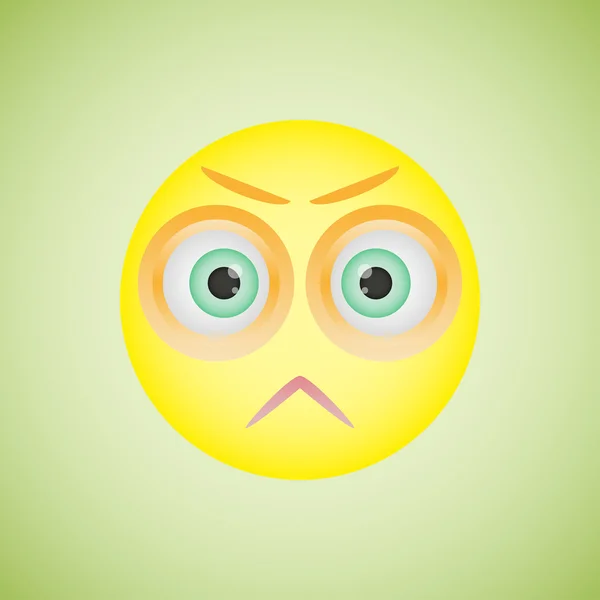 Usmiech z zły emocji — Wektor stockowy