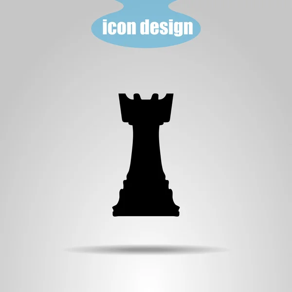 Pieza de ajedrez icono. Torre. — Vector de stock