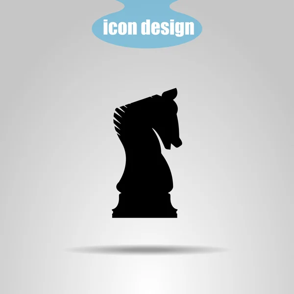 Pièce d'échecs icône. Chevalier — Image vectorielle