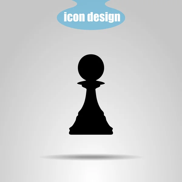 Pièce d'échecs icône. Pion — Image vectorielle