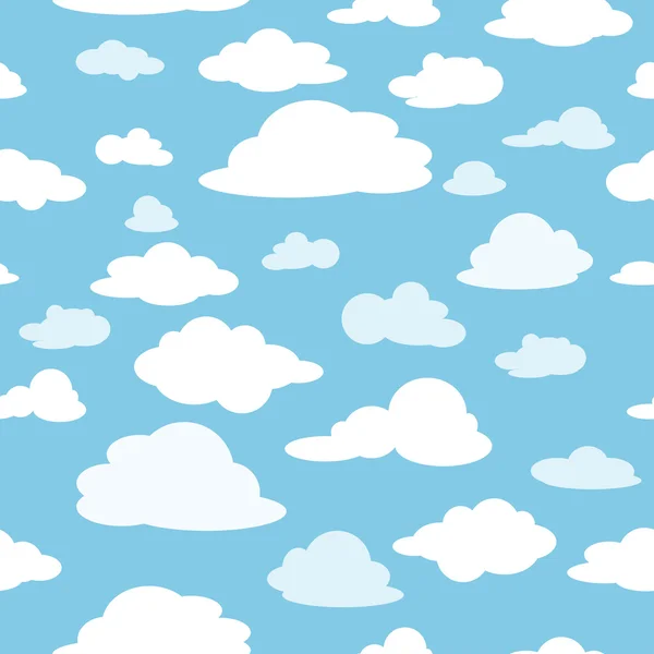 Wolken gegen den blauen Himmel. nahtloses Muster — Stockvektor