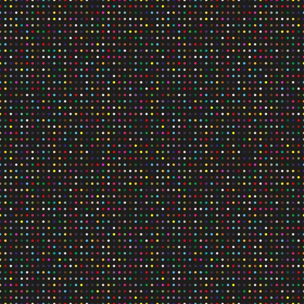 Set van veelkleurige cirkels op een zwarte achtergrond. Naadloze patroon — Stockvector