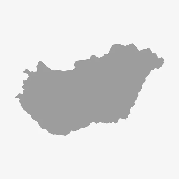 Hungary map in gray on a white background — Stock Vector