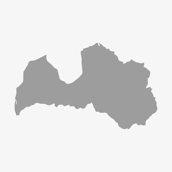 Latvia map in gray on a white background — Stock Vector