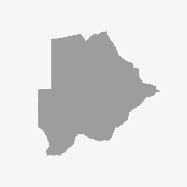 Mapa de Botswana en gris sobre fondo blanco — Vector de stock