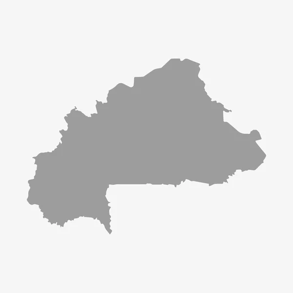 Mapa de Burkina Faso en gris sobre fondo blanco — Archivo Imágenes Vectoriales