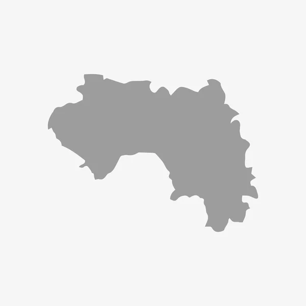 O mapa de Guiné em cinza em um fundo branco —  Vetores de Stock