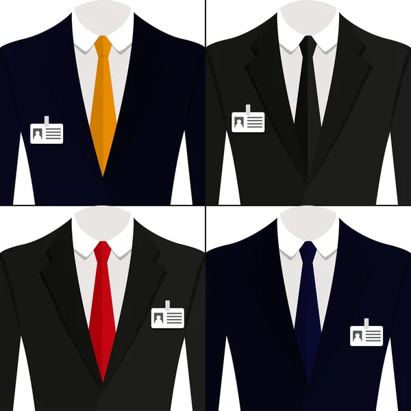 Conjunto de diferentes colores de ropa de negocios trajes de vectores eps10 ilustración — Vector de stock