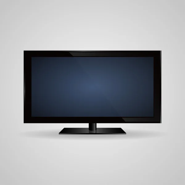 Pantalla de TV lcd, plasma realista vector ilustración — Archivo Imágenes Vectoriales