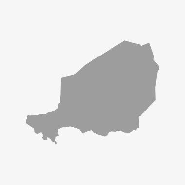 Harita zenci beyaz bir arka planda gri