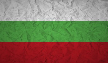 Bulgaristan bayrağı etkisi ile kağıt ve grunge buruşuk