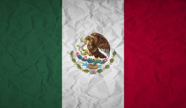 Meksika bayrağı buruşuk kağıt etkisi ile