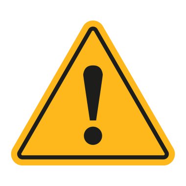 Tehlike işareti. Ünlem işareti. Vektör çizim