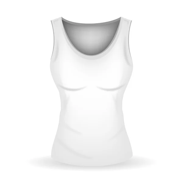 Illustrazione vettoriale di donne bianche T-shirt — Vettoriale Stock