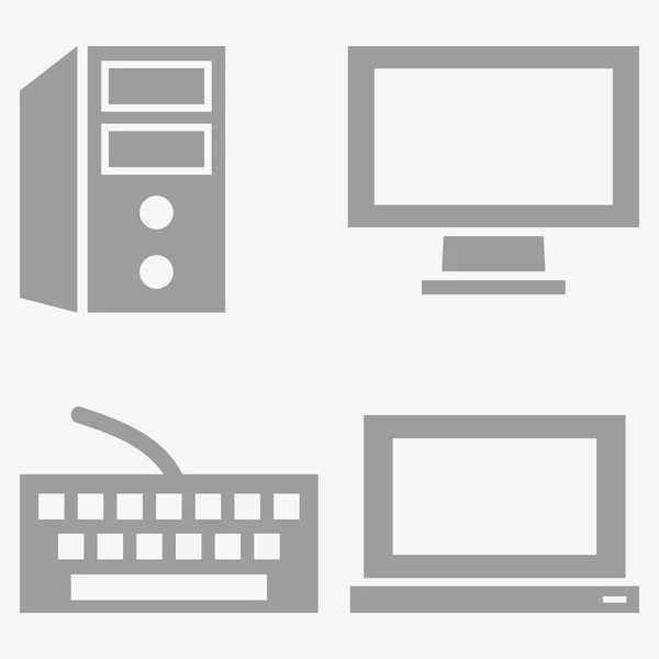 Icono de computadora, icono de vector de computadora, computadora portátil, teclado, ilustración de icono de computadora, icono de computadora eps, imagen de icono de computadora, icono plano de computadora, diseño de icono de computadora — Vector de stock