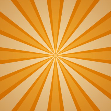 Sunburst Retro turuncu. Vektör çizim