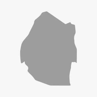 Svaziland Haritası gri beyaz bir arka plan üzerinde