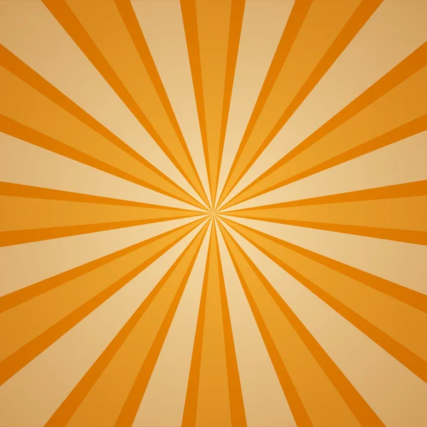 Sunburst Retro oranžová. Vektorové ilustrace — Stockový vektor
