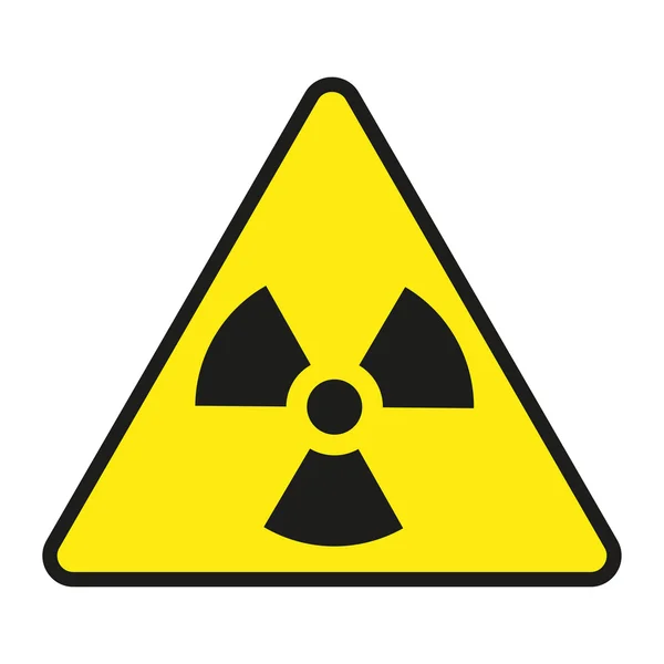 Ilustracja wektorowa znaku ostrzegawczego przed promieniowaniem, izolowany na białym tle — Wektor stockowy