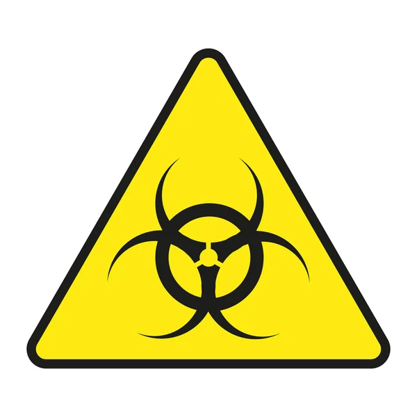 Signo vectorial tóxico. Signo tóxico aislado. Símbolo de advertencia tóxico. Firma nuclear. Signo de radiación — Archivo Imágenes Vectoriales