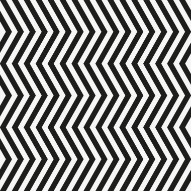 Siyah ve beyaz chevron kesintisiz geometrik desen. Vektör çizim