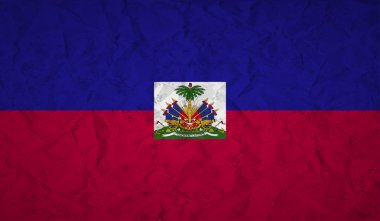 Buruşuk kağıt ve grunge etkisi ile Haiti bayrak