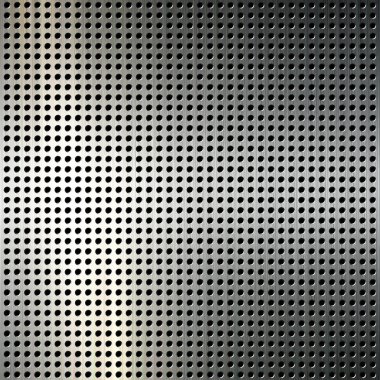Metal background with black circles. Vector illustration clipart