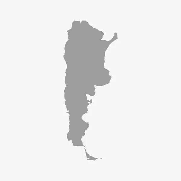 Карта Аргентины в сером на белом фоне — стоковый вектор