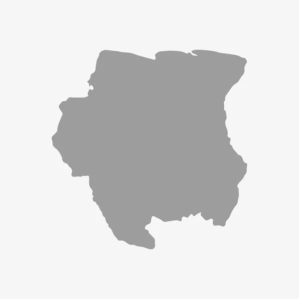 Karte von Surinam in grau auf weißem Hintergrund — Stockvektor