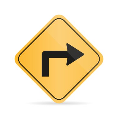 Turuncu yol gölge ile beyaz bir arka plan oturum açmak