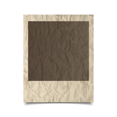 Grunge ve buruşuk kağıt ile Retro fotoğraf çerçevesi