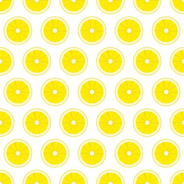 Beyaz bir arka plan üzerinde limon seamless modeli. Vektör çizim