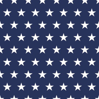 ABD bayrağı seamless modeli. Mavi bir arka plan üzerinde beyaz yıldız. Anma Günü